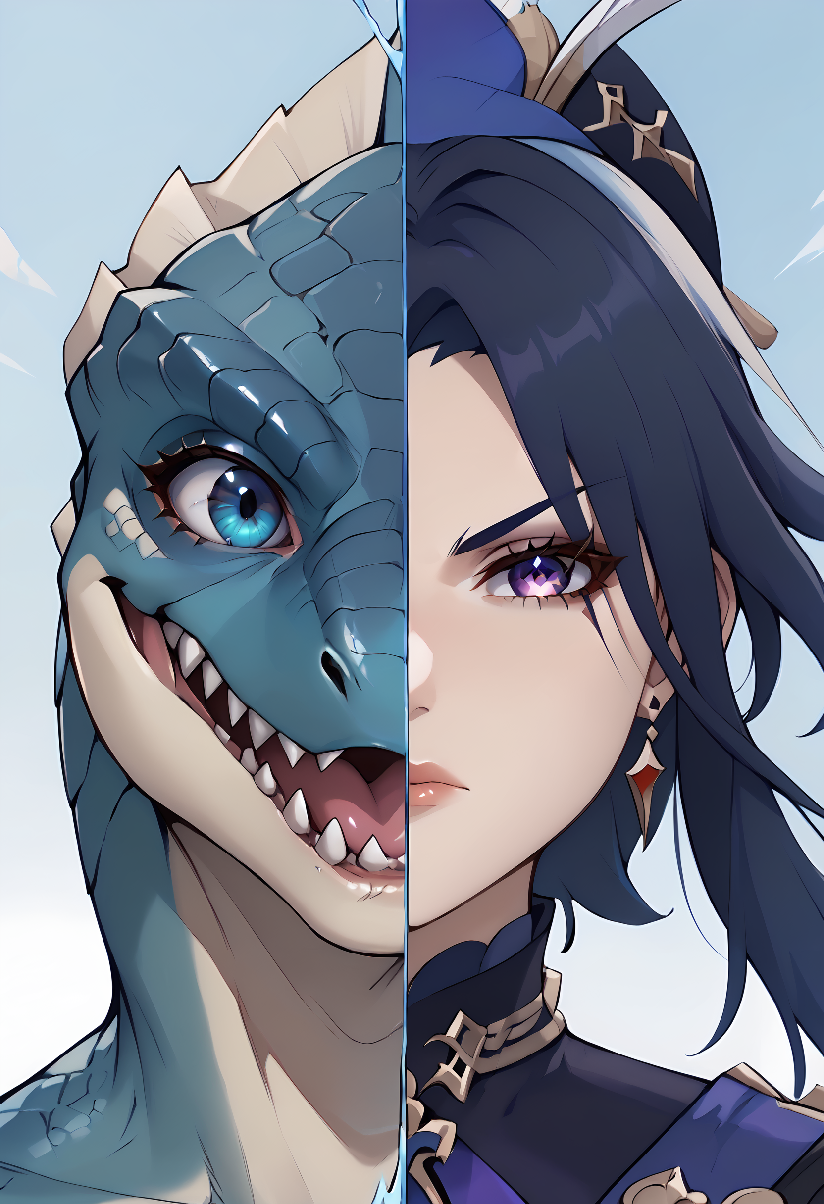 00106-827201545-score_9,score_8_up,source_anime,_lora_Splitscreen_XLPD_0.6_,upper body,split screen,splitscreen,_BREAK lizardman,happy,_BREAK cl.png